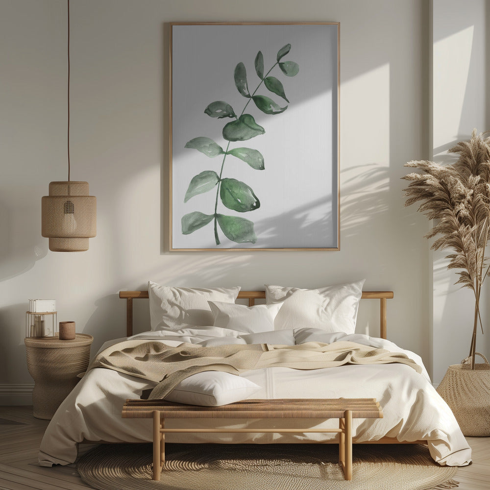 Watercolor greenery branch Poster