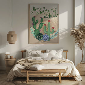 Home is where my cacti are Poster