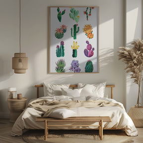 Collection of cacti Poster