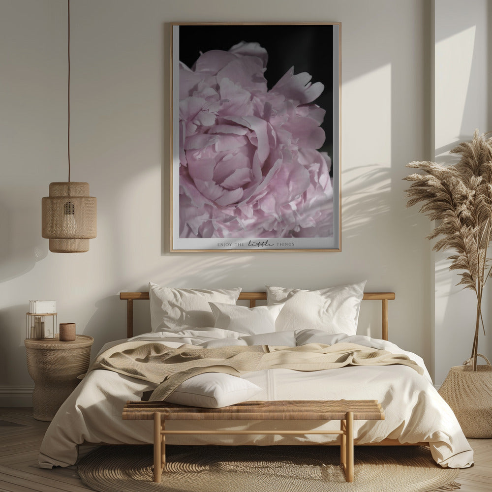 Enjoy the little things peony Poster