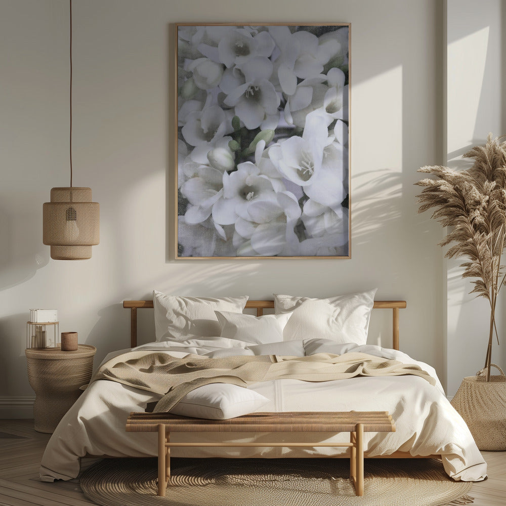 Distressed freesias V Poster