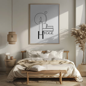 Hygge line art illustration Poster