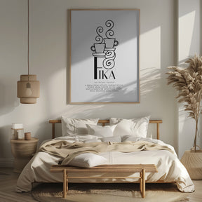 Fika illustrated definition Poster