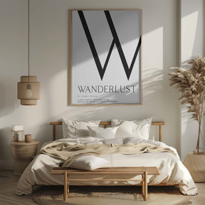 Wanderlust definition typography art Poster