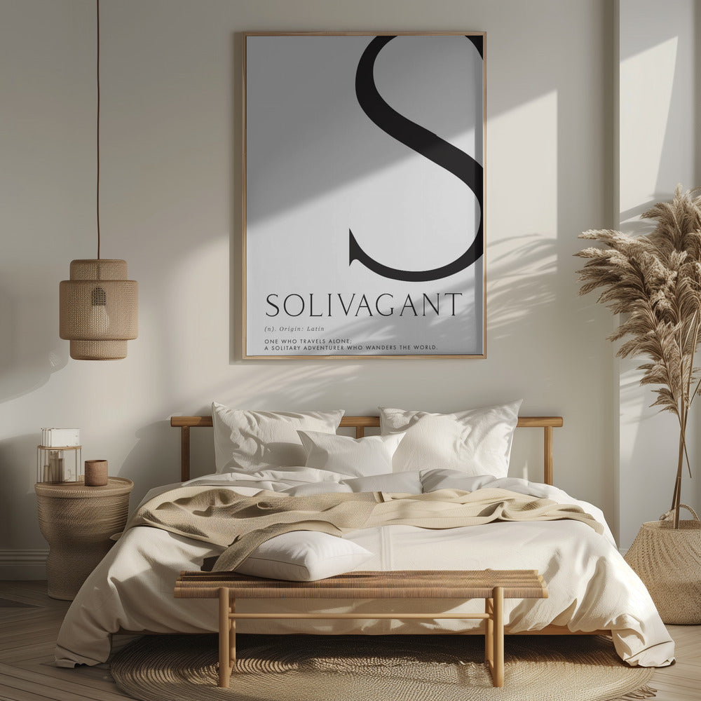 Solivagant definition typography art Poster