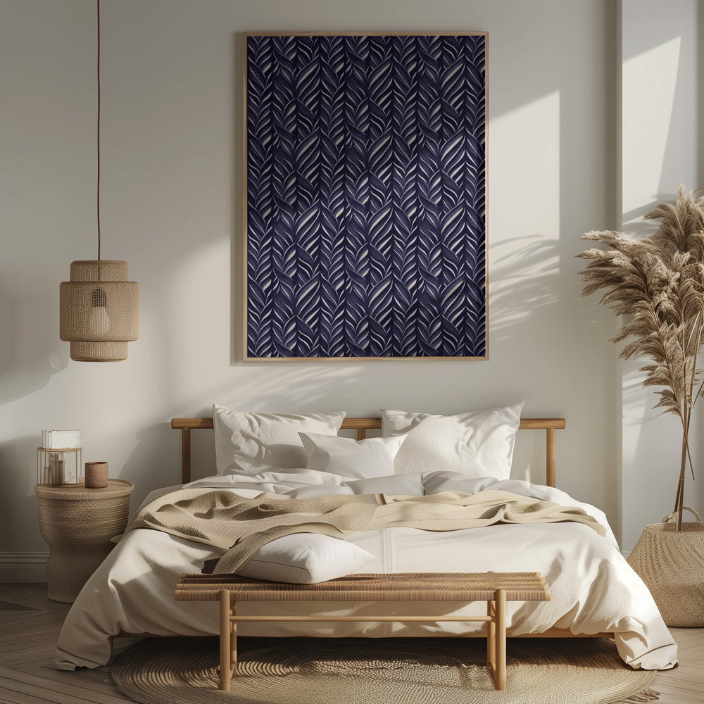 Indigo Blue Pattern Poster