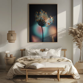 Colorful Glowing Flower Poster