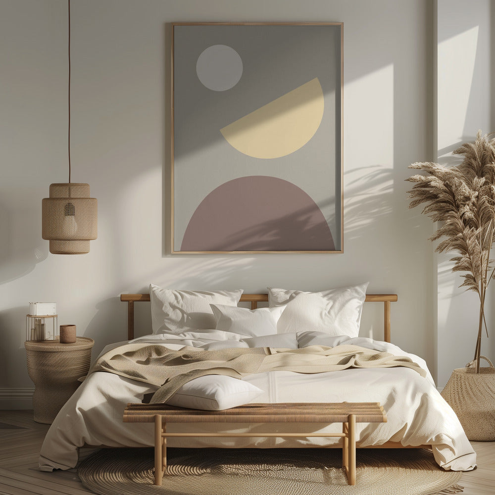 Arches Yellow and Gray Poster