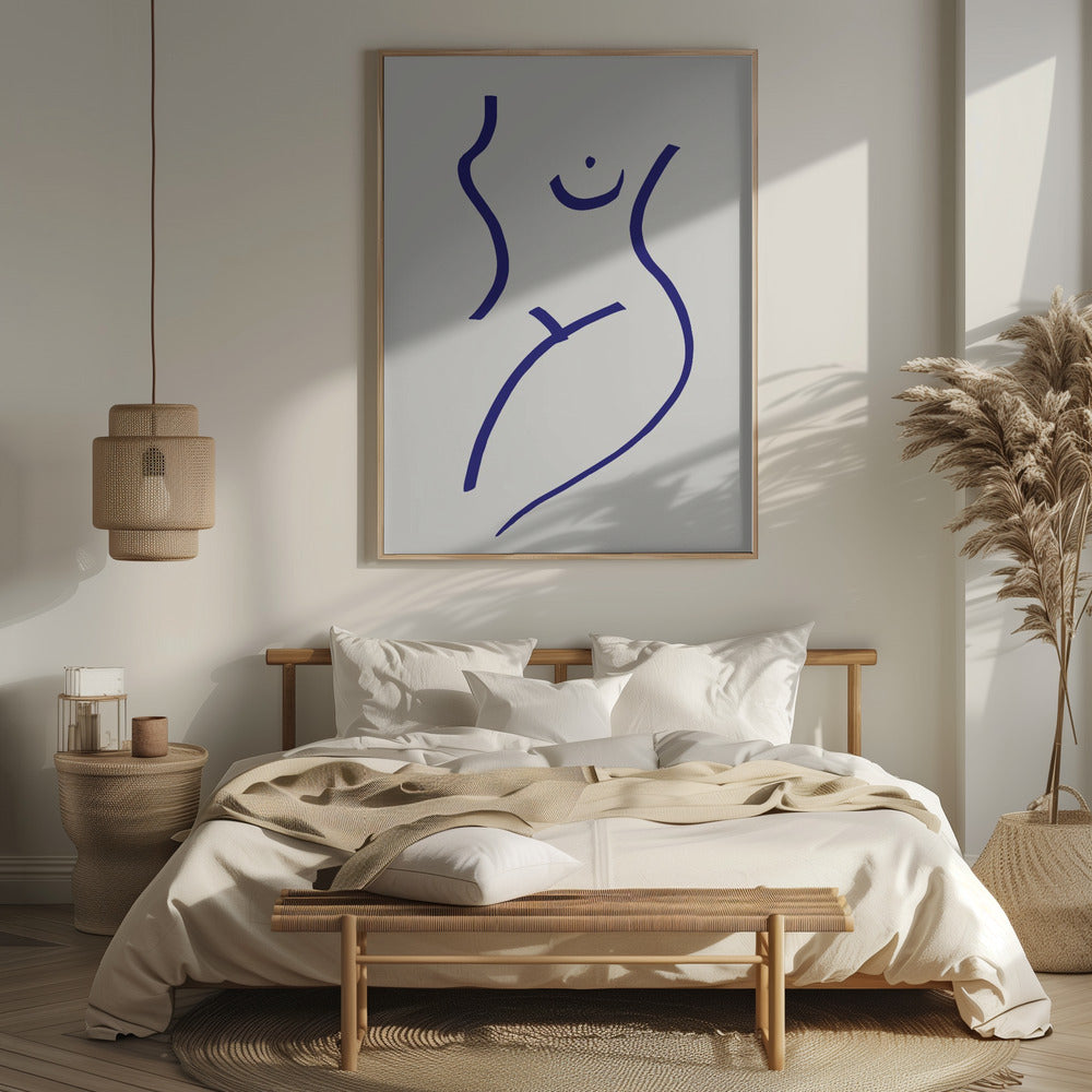 Nude Blue Poster