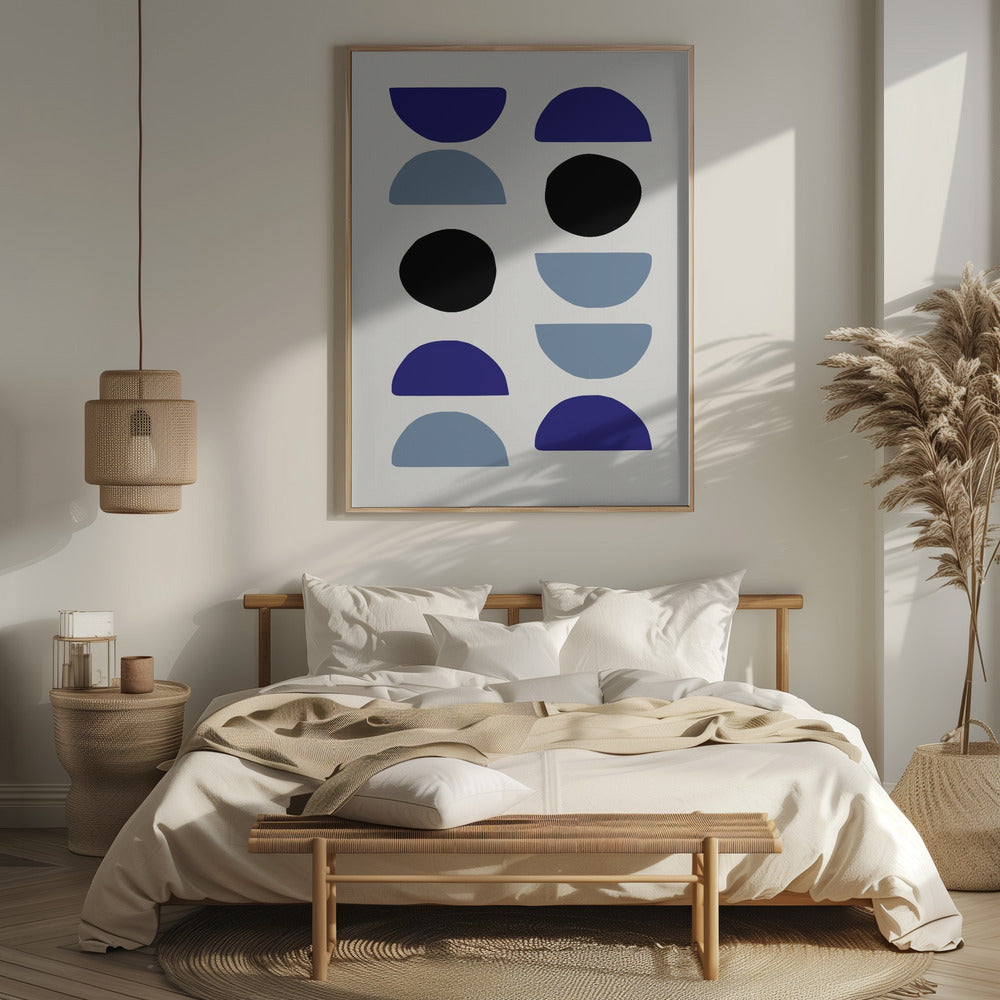 Blue Shapes 2 Poster