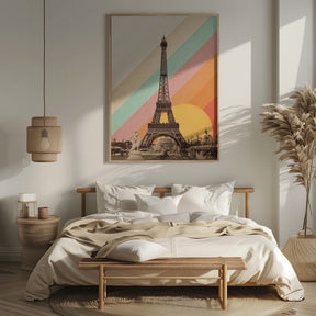 Eiffel Tower Rainbow Poster