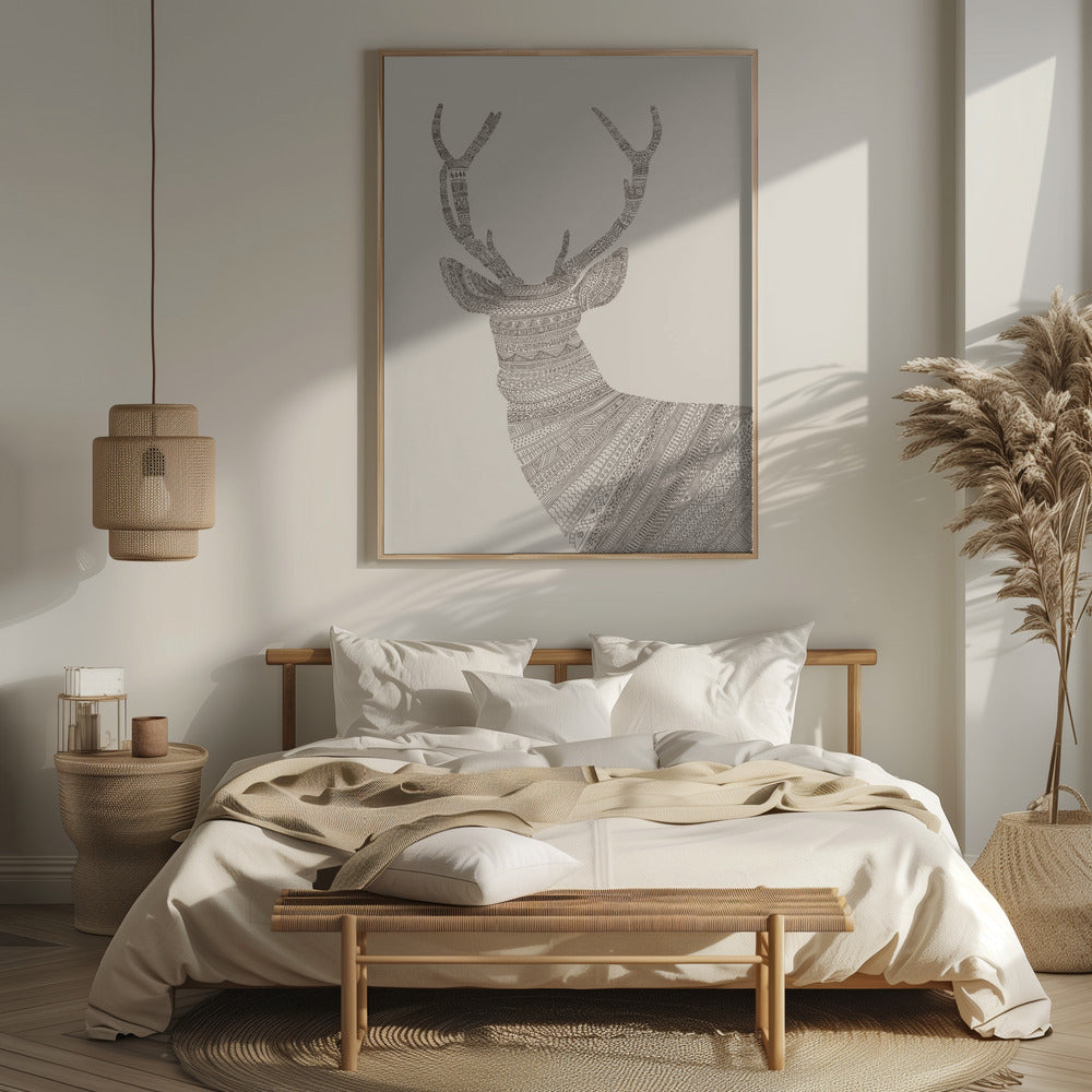 Stag Beige Poster