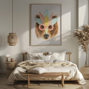 Bear Paper Mask Poster