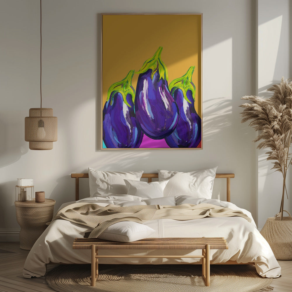 Groovy Aubergines Poster