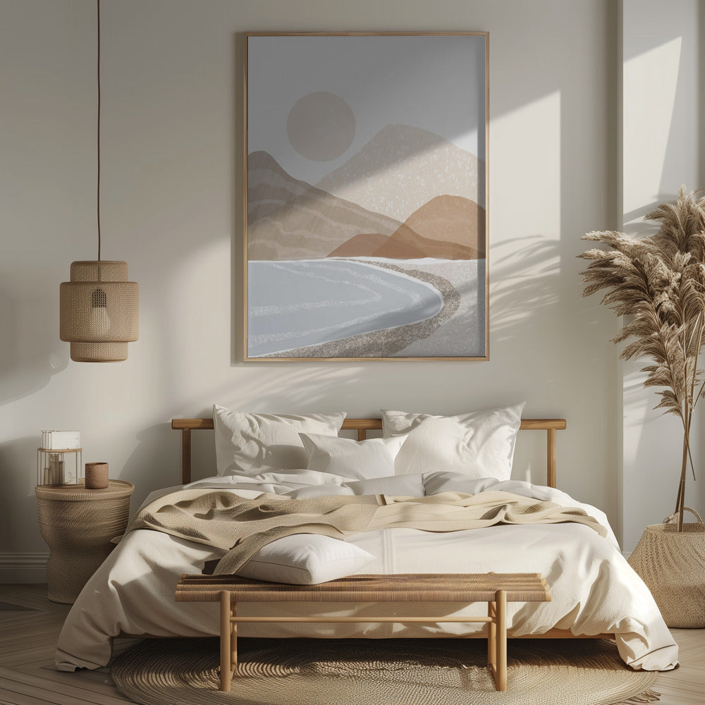 Beach Sunset Art Poster