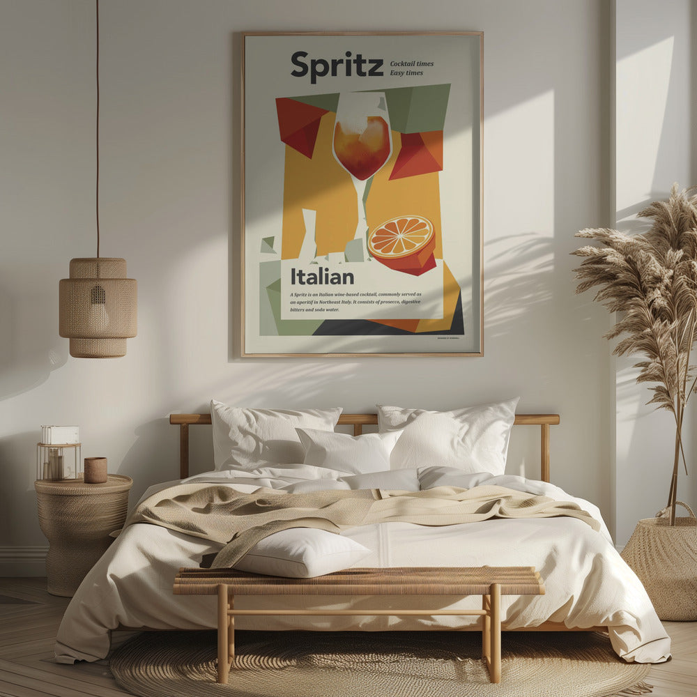 Aperol spritz print Poster