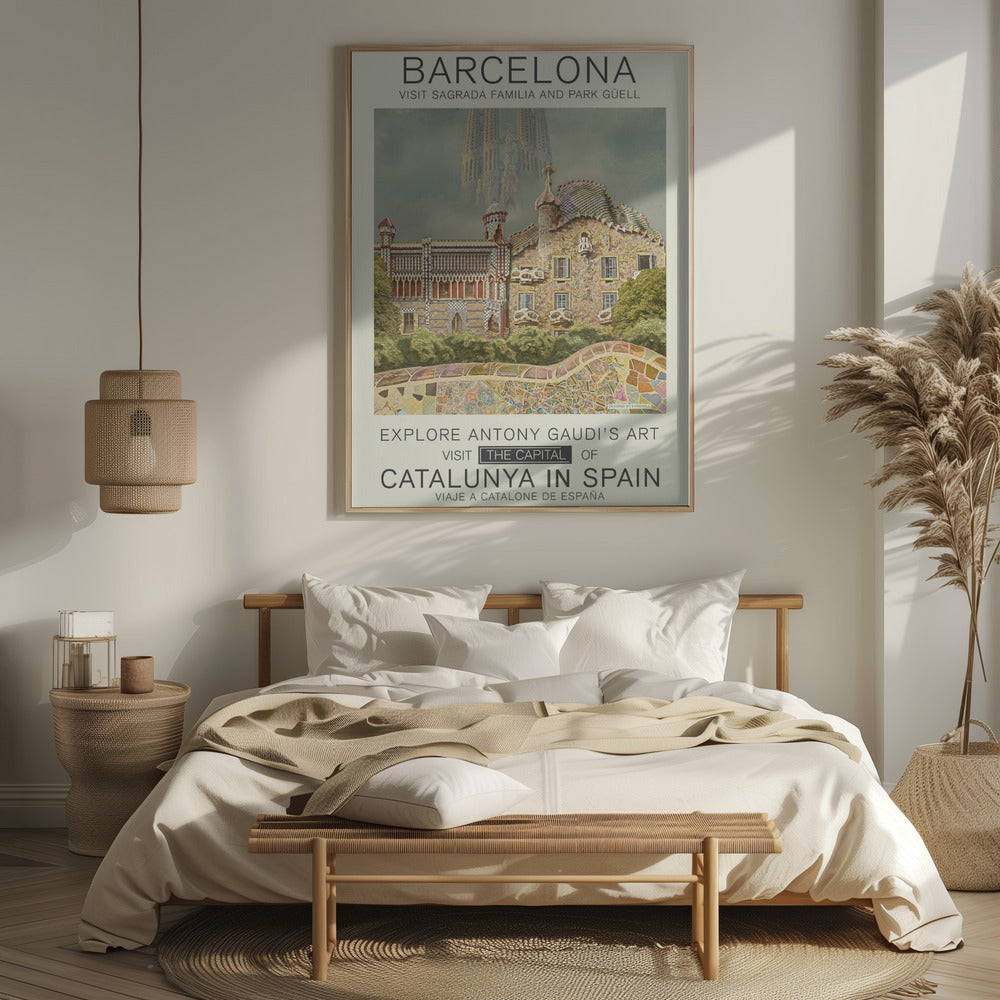 Barcelona print Poster