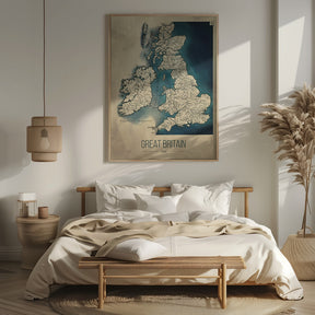 Great Britain map Poster