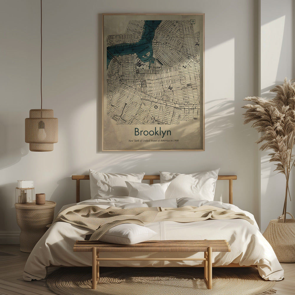 Brooklyn map Poster