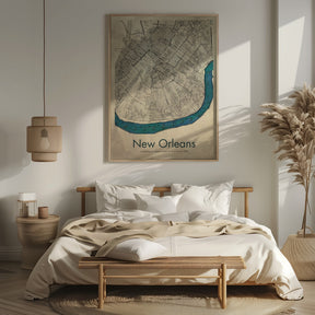 New Orleans map Poster