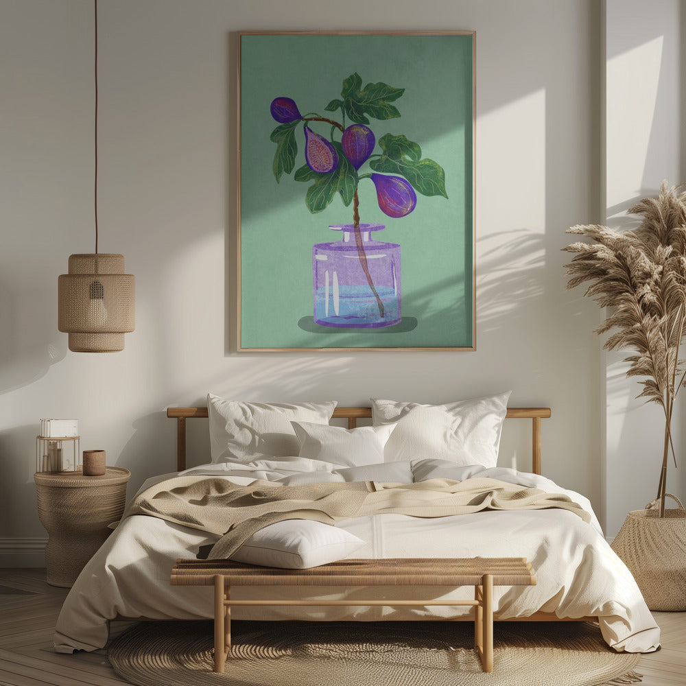 Figs Branch In Vase Poster