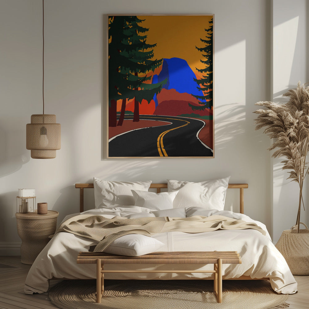 Clacier Road With Half Dome Poster