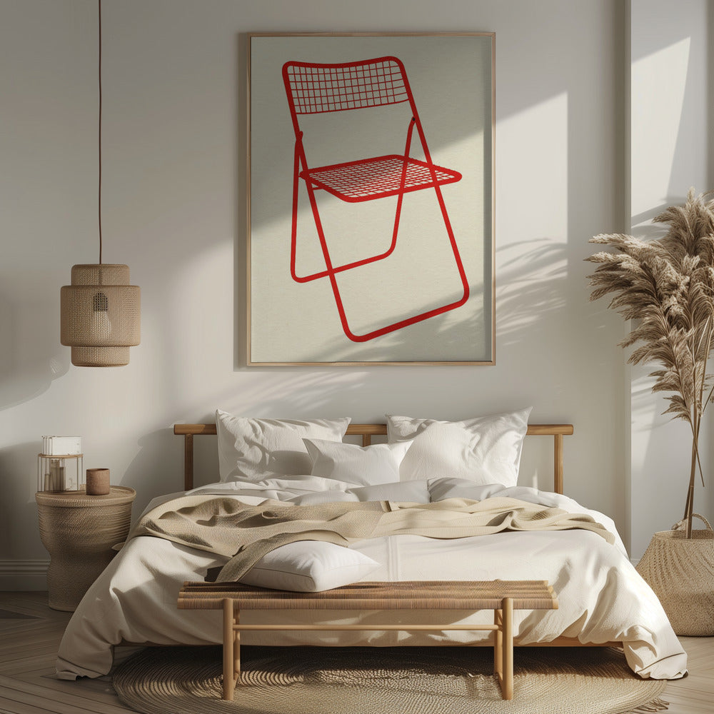 Ted Net Chair Red Poster