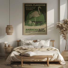 Flamingo rebel print Poster