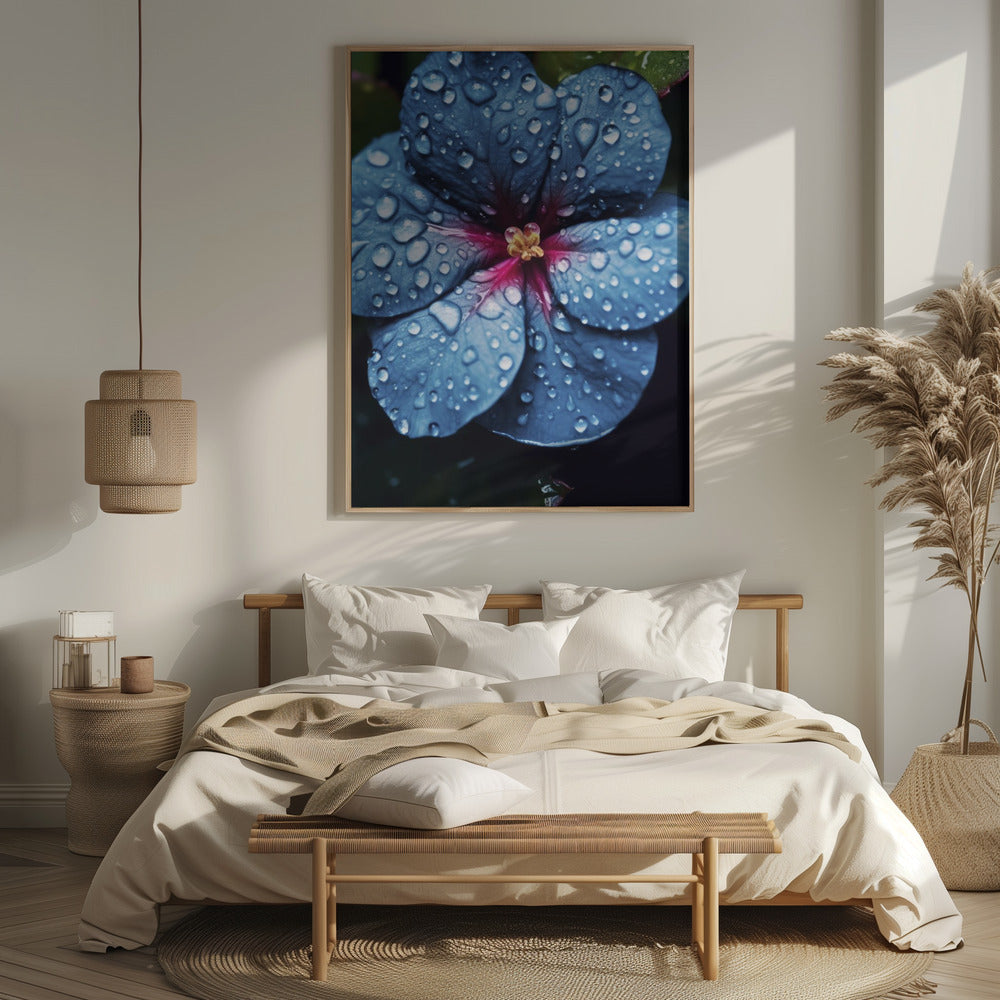 Blue Lagoon Flower Poster