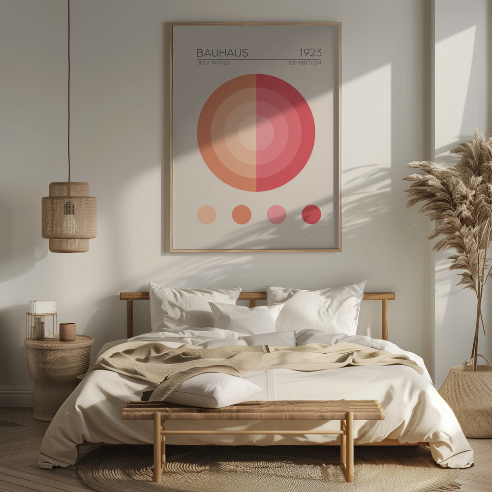 Bauhaus Pembe Daire Poster