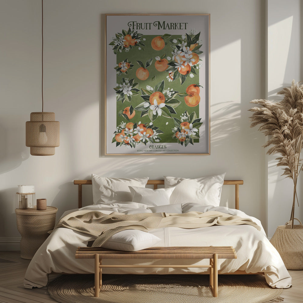 Fruit Market - Oranges Poster