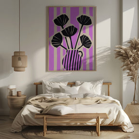 Stripes Still Life Purple Poster