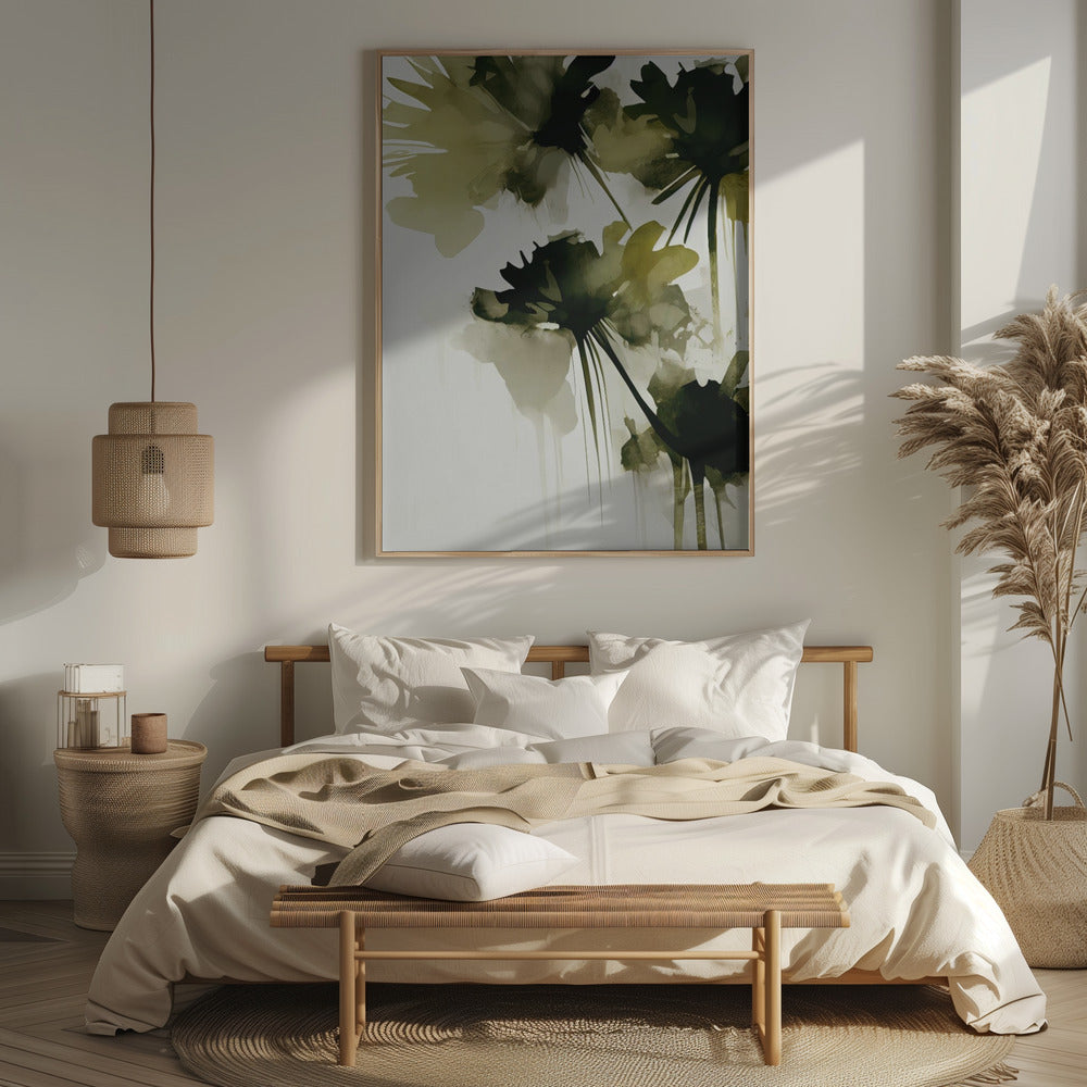 Green Flowers Poster