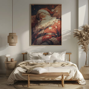 Sleeping Santa Poster