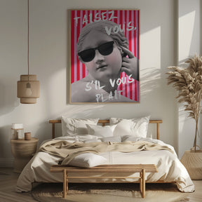 Pink and Red Striped Venus Poster