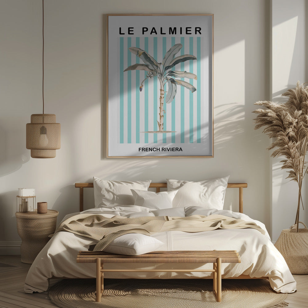 Striped Palm Tree Poster