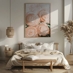 Coral roses Poster