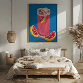 Grapefruit Paloma Blue Poster