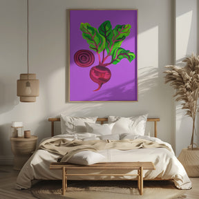 Beetroot Swirl Purple Poster