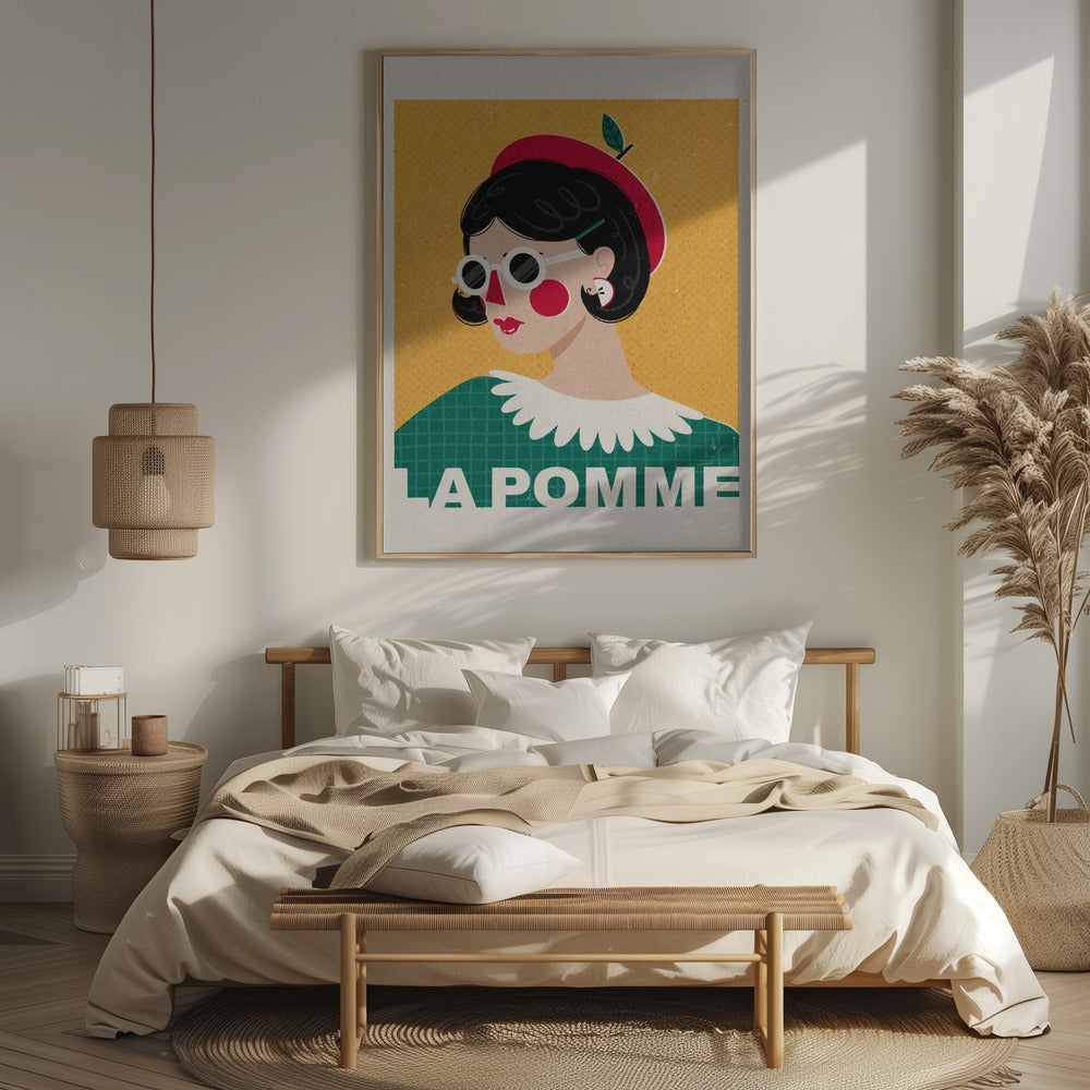 La Pomme French Fashion Portrait Poster