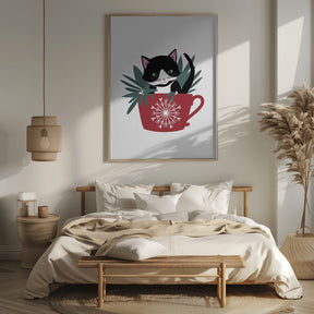 My cat Coco in a holiday mug Poster