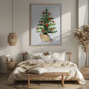 Cozy watercolor Christmas tree Poster