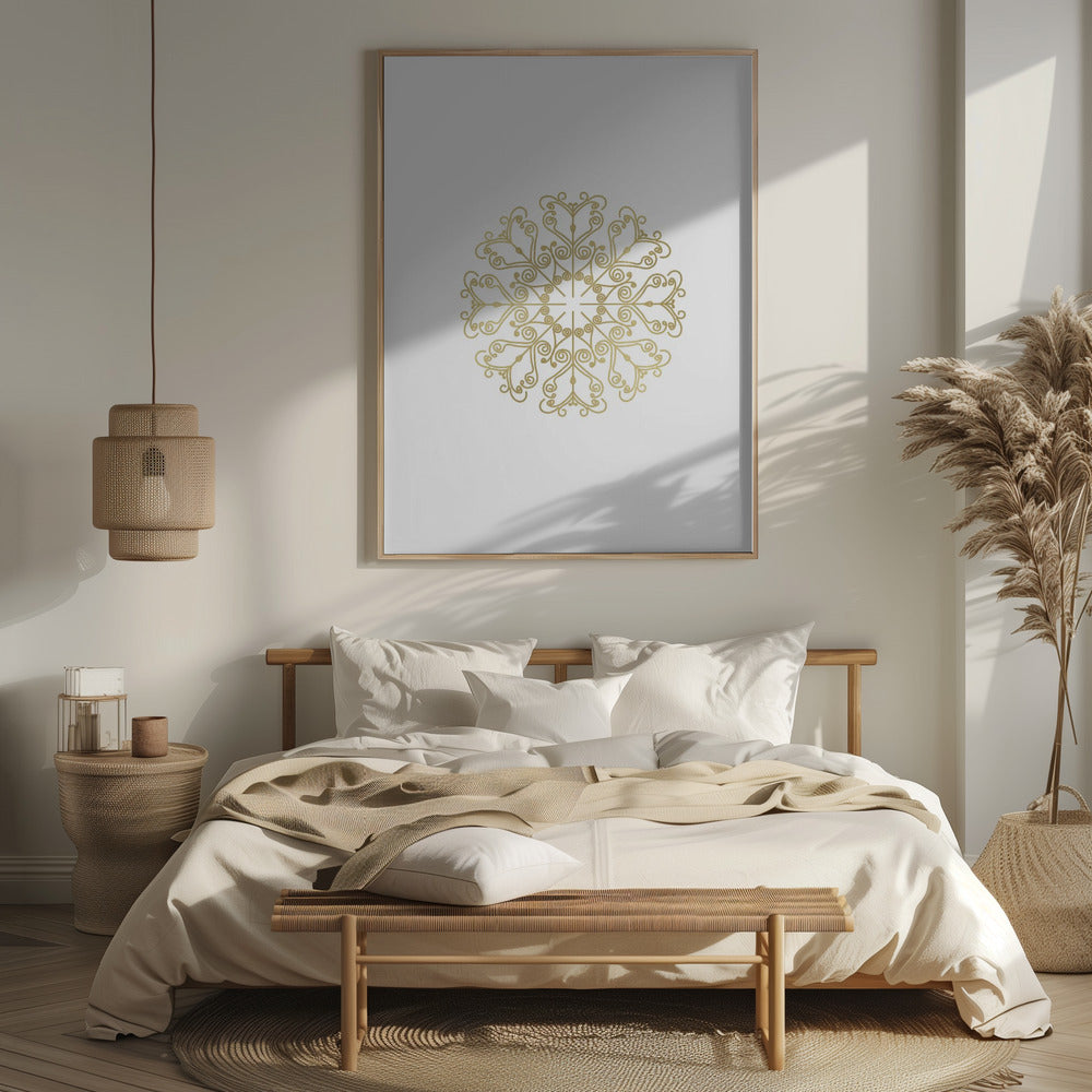 Gold lace snowflake (1) Poster