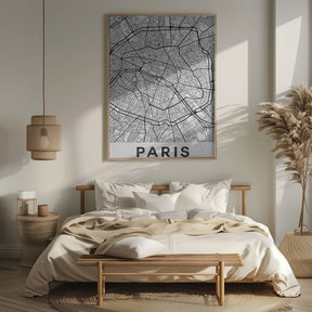 Paris White Poster