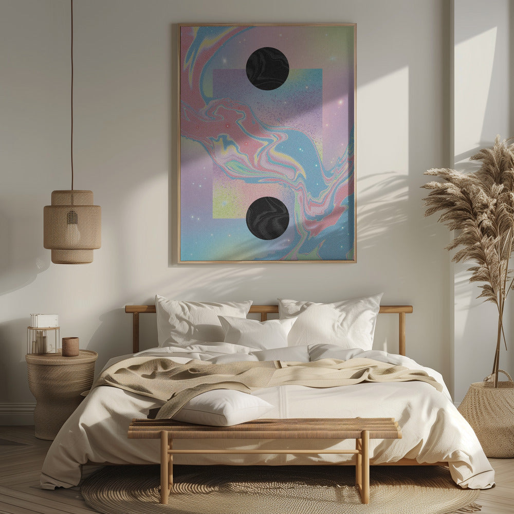 Black Hole Pastel Cosmos Poster