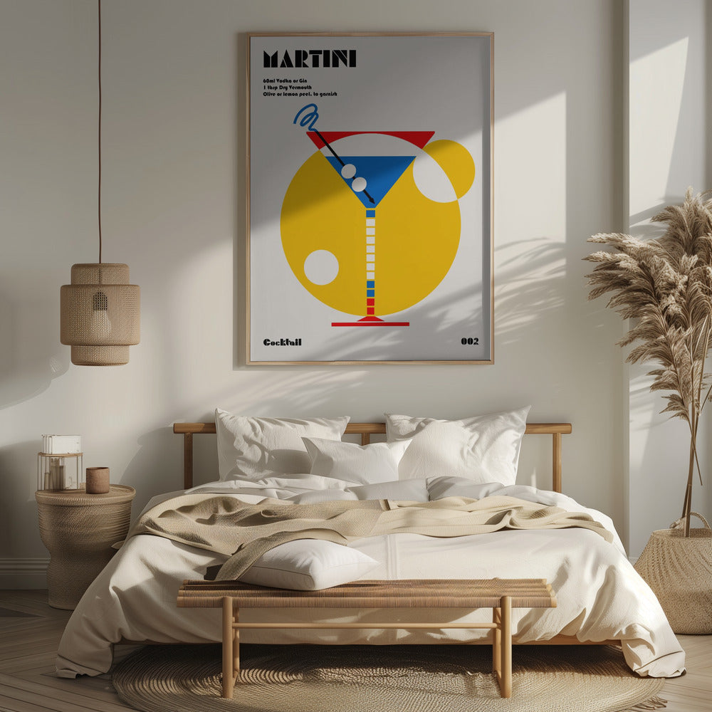 Martini Bauhaus Cocktail Poster