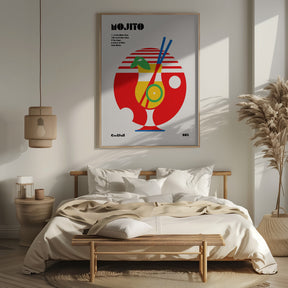 Mojito Bauhaus Cocktail Poster