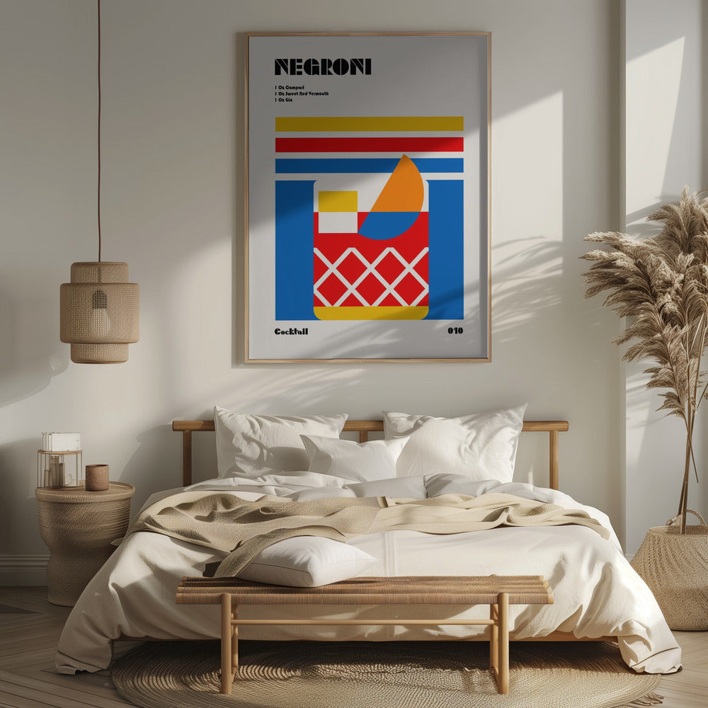 Negroni Bauhaus Cocktail Poster