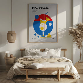 Pina Colada Bauhaus Cocktail Poster