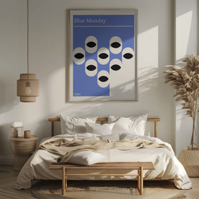 Blue Monday Abstract Retro Poster